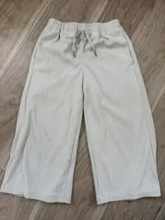 GU ストライプ柄 ワイドパンツ