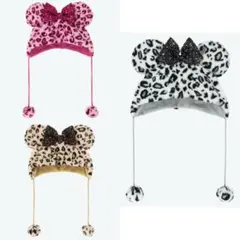 即日発送 3点セット ディズニー ミニー ファンキャップ ヒョウ柄 レオパード柄