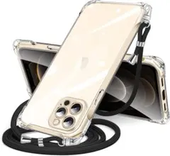 iPhone 13 ProMax ケース クリア ショルダー ストラップ付