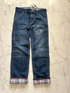 【新品未使用！】DOUBLE.B デニムパンツ 150 ベアプリント⭐︎ダブルビー