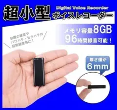 【8GB】 超小型ボイスレコーダー イヤホン付きICレコーダー 録音機 大容量Aのサムネイル