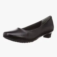 アシックス商事Lady Walker ブラックパンプス 低ヒールウイズ4E