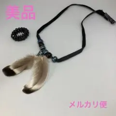 【美品】ネックレス&ビーズリング　ハンドメイド