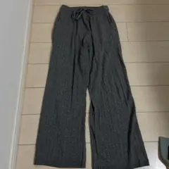 新品 UNIQLO ウォッシャブルニットケーブルパンツ グレー XL ユニクロ