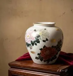 オールドノリタケ 手描き花瓶 金彩装飾 M印バックスタンプ