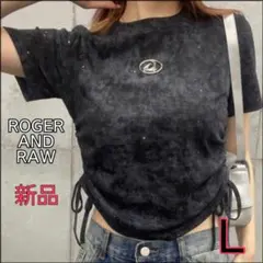 Roger&Raw ラメ サイドシャーリング ショート丈Tシャツ L 新品のサムネイル