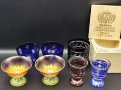 薩摩切子など ガラス工芸7点セット（ 切子、江戸切子、薩摩切子 ）