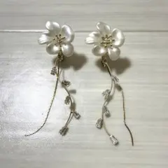 フラワーモチーフ イヤリング ウェディング