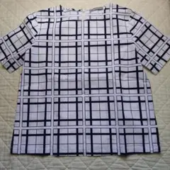 theory luxe チェック柄 半袖シャツ 後ファスナー明き