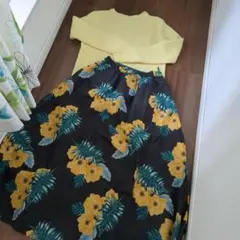 chocol raffine robe 花柄　フレアースカート