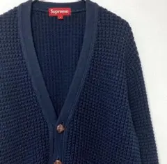 週末値下げ！Supreme Waffle Cardigan ネイビー　ピンズ付き 週末値下げ！Supreme Waffle Cardigan ネイビー ピンズ付き Supreme
