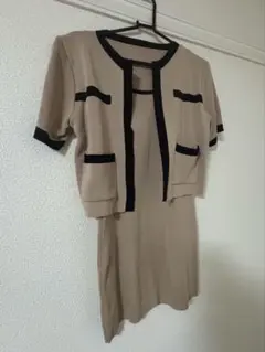 GRL グレイル バイカラー ニットアンサンブル ワンピース ジャケット