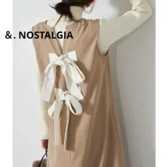 極美品✨ &. NOSTALGIA バックリボンジャンパースカート　ノスタルジア