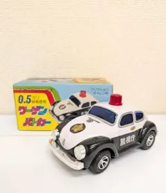 【希少 当時物】ネモト ワーゲン パトカー ブリキ玩具 フリクション 外箱付のサムネイル