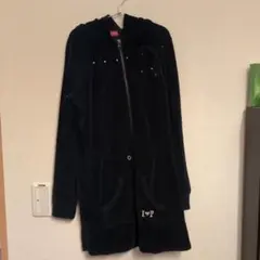 INNER PRESS パーカー　ベロア　 160 ブラック