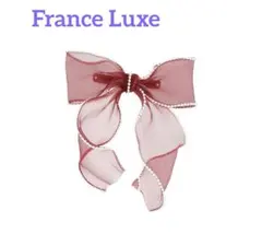 france luxe シフォンリボン バレッタ