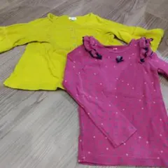 セラフ　トップス　カーディガン　カットソー　マスタード色