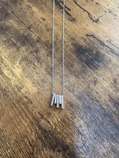 シルバー バーペンダント ロングネックレス