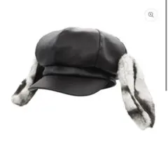 スヌーピー 耳付きキャスケット ブラック 1回のみ使用