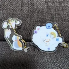夏目友人帳　一番くじ　ニャンコ先生と花しらべ　アクリルキーホルダー