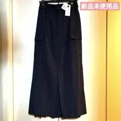 新品未使用タグ付ラディエイト　スカート　ネイビー　ストライプ　レースのサムネイル