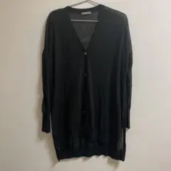 セオリーリュクス　カーディガン　羽織　ブラック　黒　透け感　シンプル　38