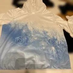 雪の結晶プリント フード付きトレーナー