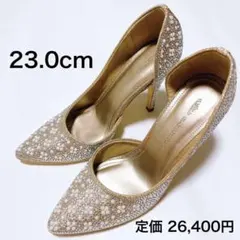 レディース 結婚式 ヒール 23cm パンプス ブライダルシューズ