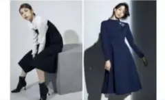 セルフォード【ほぼ未使用】ホールガーメントニットワンピース　ネイビー