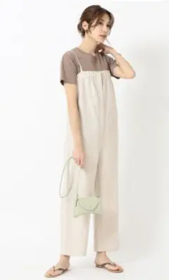 B:MING by BEAMS サロペット ナチュラル Mサイズ　美品のサムネイル