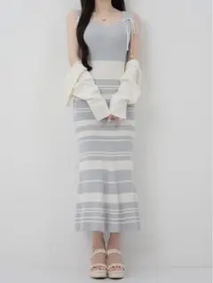 Lumignon スエードビジューワンピース ルミニョン 水色 Lumignon スエードビジューワンピース ルミニョン 水色