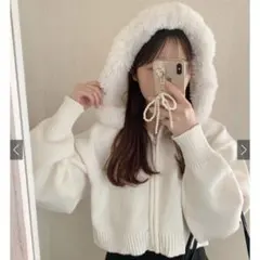 GRL フードファーニットパーカー　　an1497