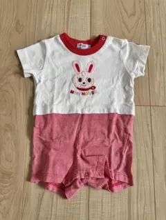 ミキハウス ウサギ刺繍ロンパース 70