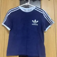 adidas 半袖Tシャツ XS ネイビー/ライトブルー