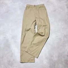 【ダブルクローゼット】ダメージ加工ストレートパンツ ベージュ コットン100のサムネイル