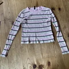 H&M DIVIDED ストライプ長袖トップス S