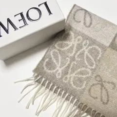 LOEWE ロエベ アナグラム マフラー ベージュ
