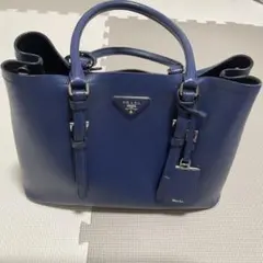 PRADA サフィアーノブルー ハンドバッグ