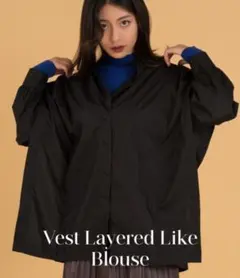 レイヤード風シャツ Mサイズ