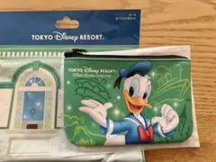 ディズニーリゾート　チケット柄ランダムポーチ　ドナルド