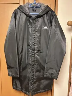 【美品】adidas フード付き 裏フリース ベンチコート サイズM