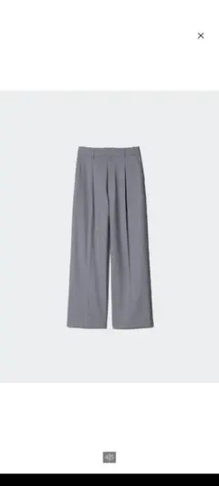 【エミ様専用です】UNIQLOユニクロタックワイドパンツグレー Sサイズ
