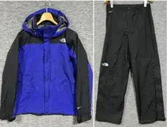 正規品 ザノースフェイス ゴアテックス レインスーツ 上下セット M 青×黒