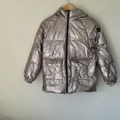 【GAP】ギャップ　ダウンジャケット　ピンクシルバー （XL）150㎝