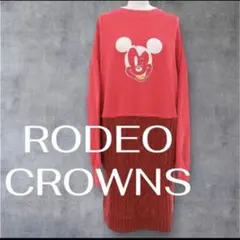 RODEO CROWNS ミッキー スウェット 異素材切替のサムネイル