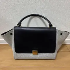 セリーヌ　CELINE トラベラーズ　黒×グレー　2ウェイバッグ