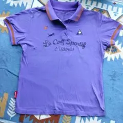 Le Coq Sportif 紫色 ポロシャツ 半袖