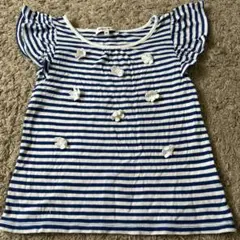 120 130 M サイズ　グローバルワーク 半袖 女の子 Tシャツ ボーダー