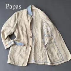 Papas ジャケット 麻100% - メルカリ