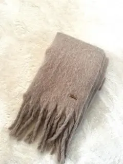 チュチュアンナ ワンポイント マフラー モカピンクベージュ